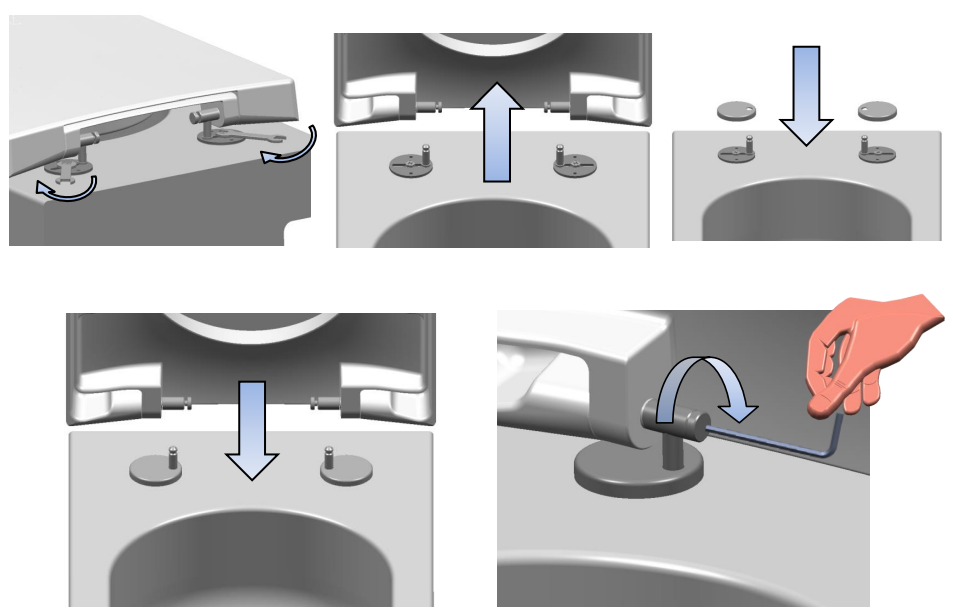 Cerniera per sedile WC - Double