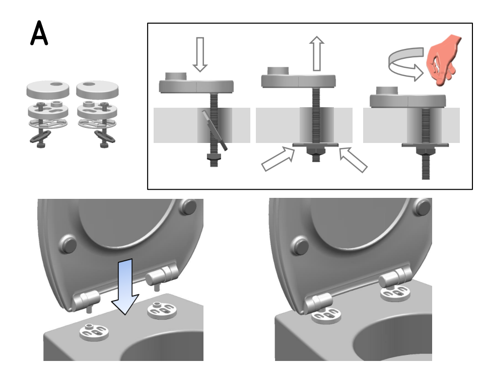Cerniera per sedile WC - H481