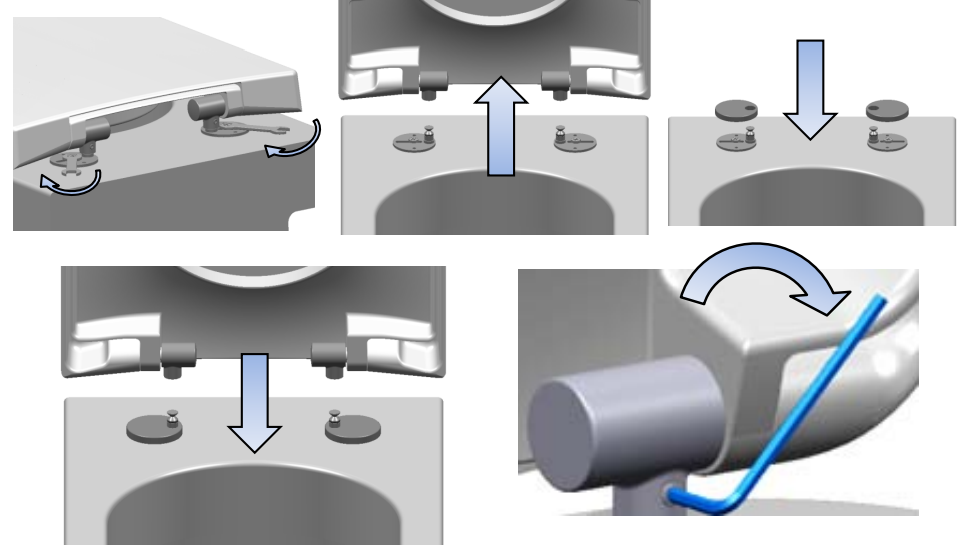 Cerniera per sedile WC - H323