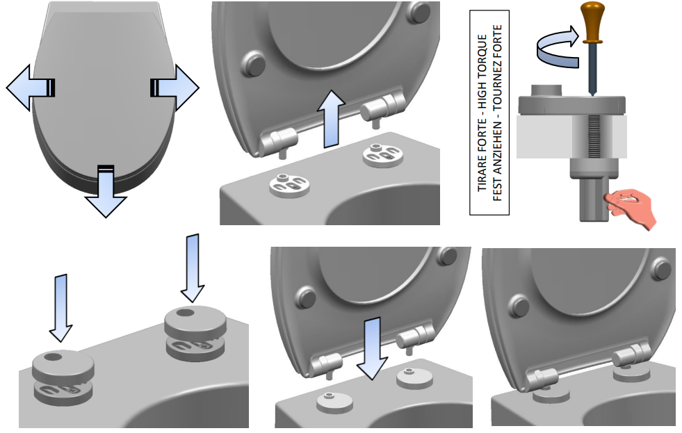 Cerniera per sedile WC - H481