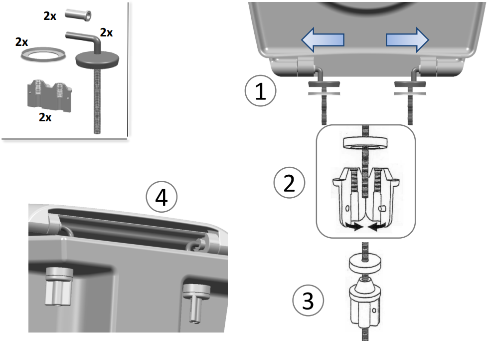 Cerniera per sedile WC - H057
