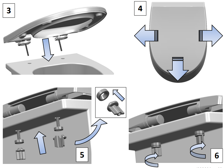 Cerniera per sedile WC - H306