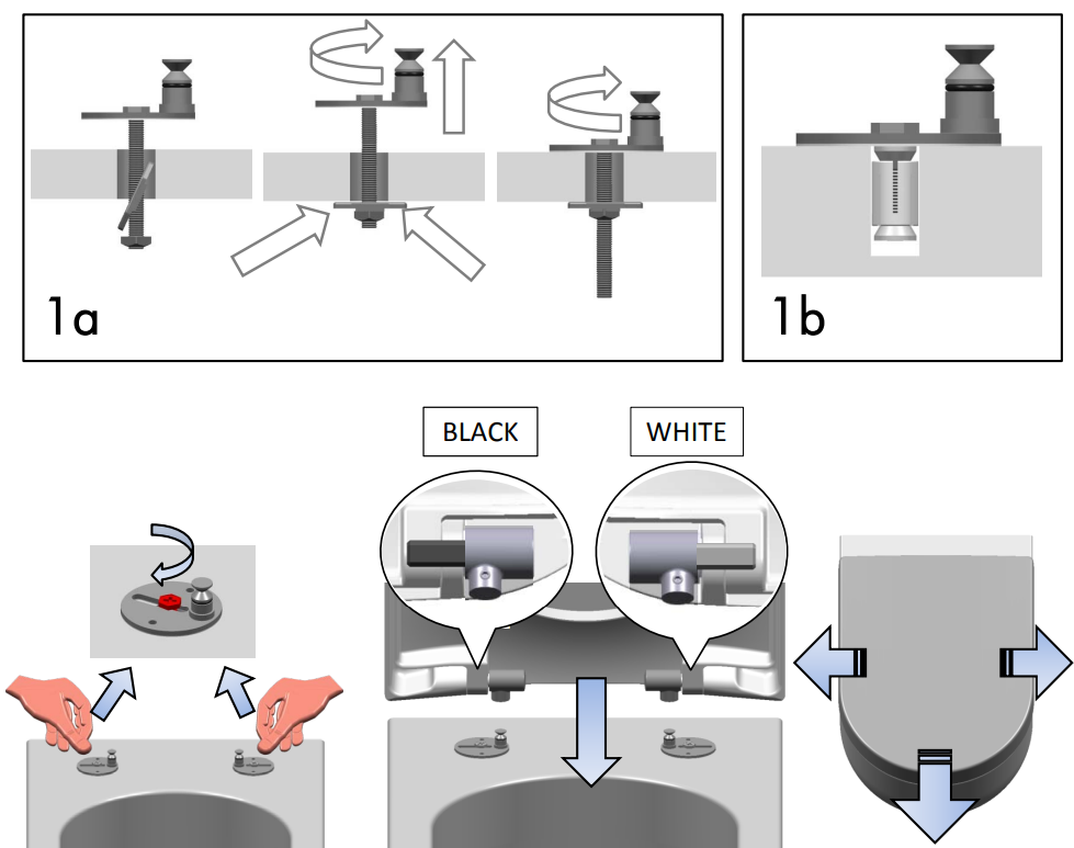 Cerniera per sedile WC - H323