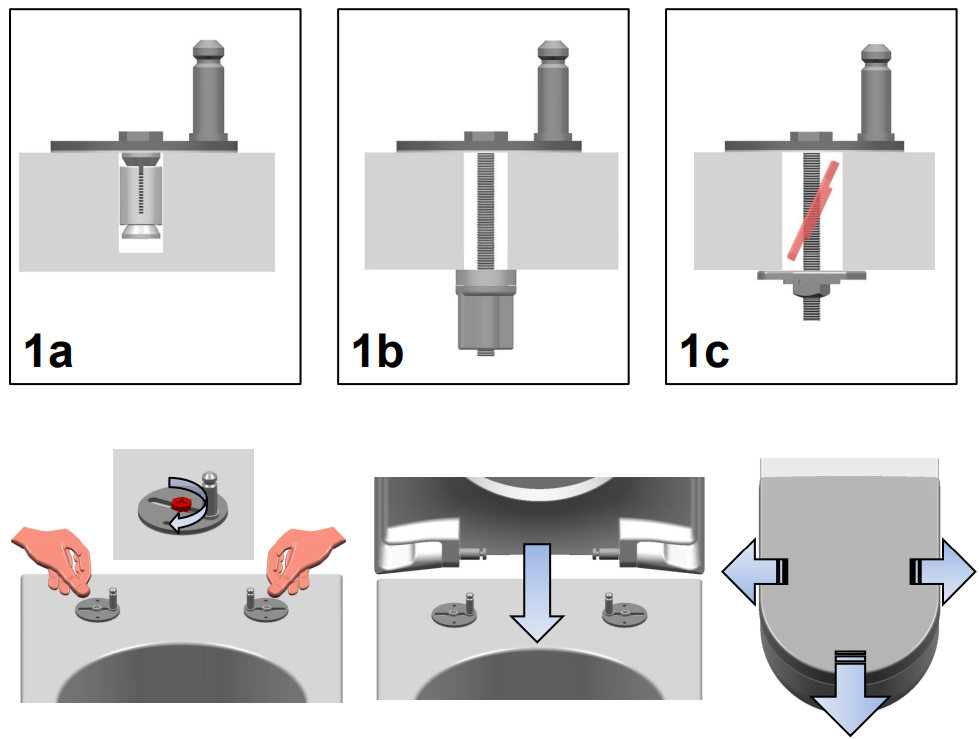 Cerniera per sedile WC - Double