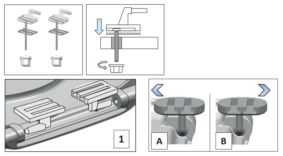Cerniera per sedile WC - H012