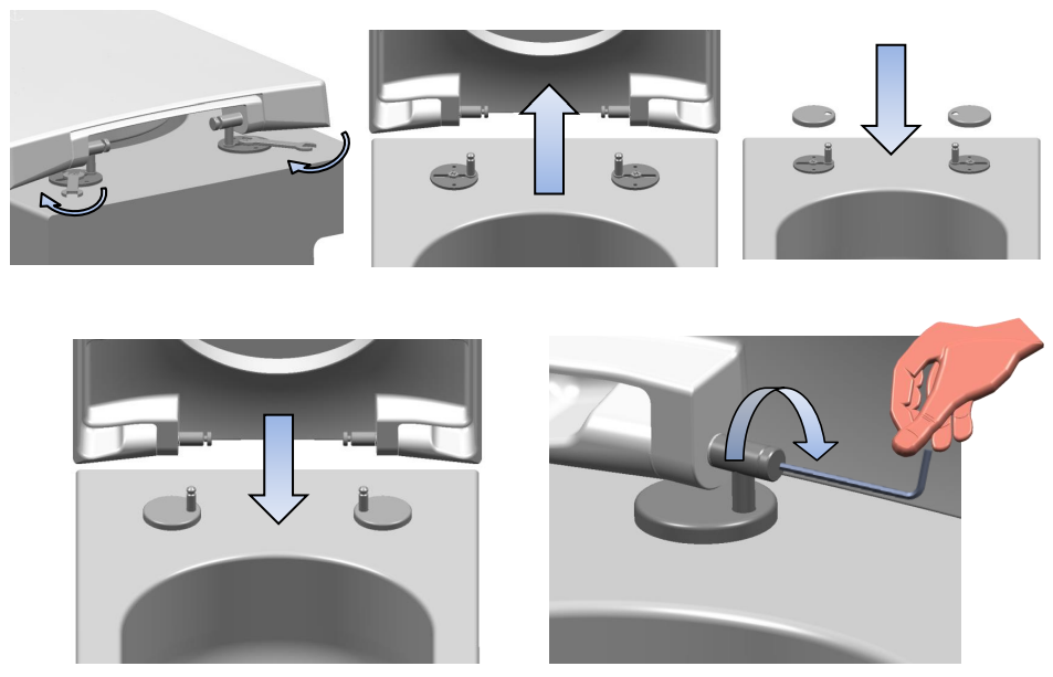 Cerniera per sedile WC - H013