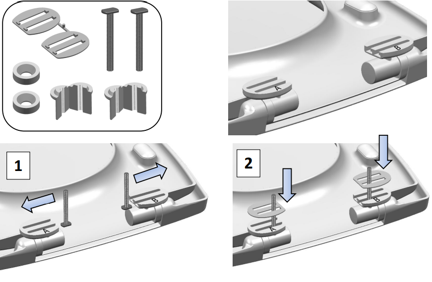 Cerniera per sedile WC - H306