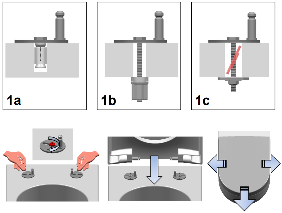 Cerniera per sedile WC - H050