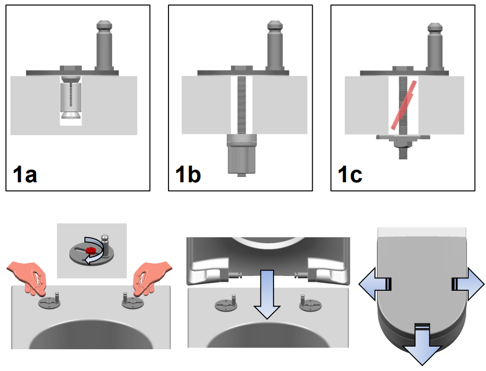 Cerniera per sedile WC - H013