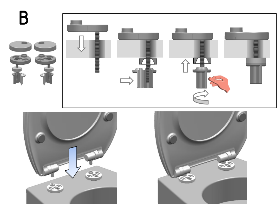 Cerniera per sedile WC - H481