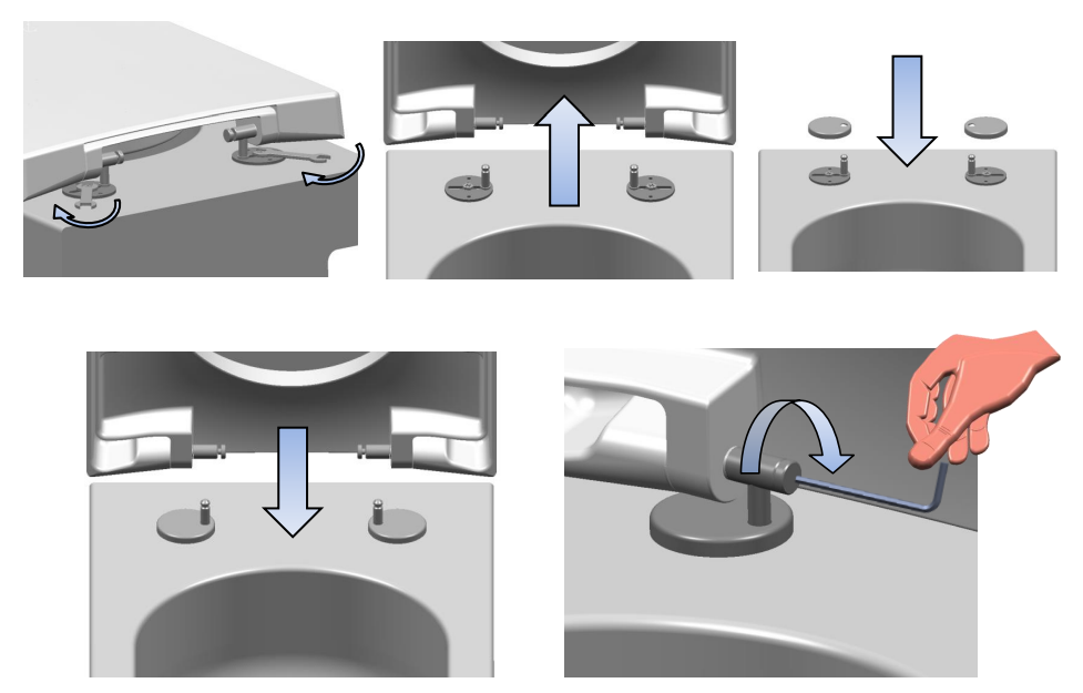 Cerniera per sedile WC - H050