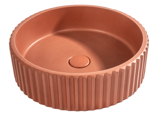 Oyster red Lavabo in cemento Ø 40
