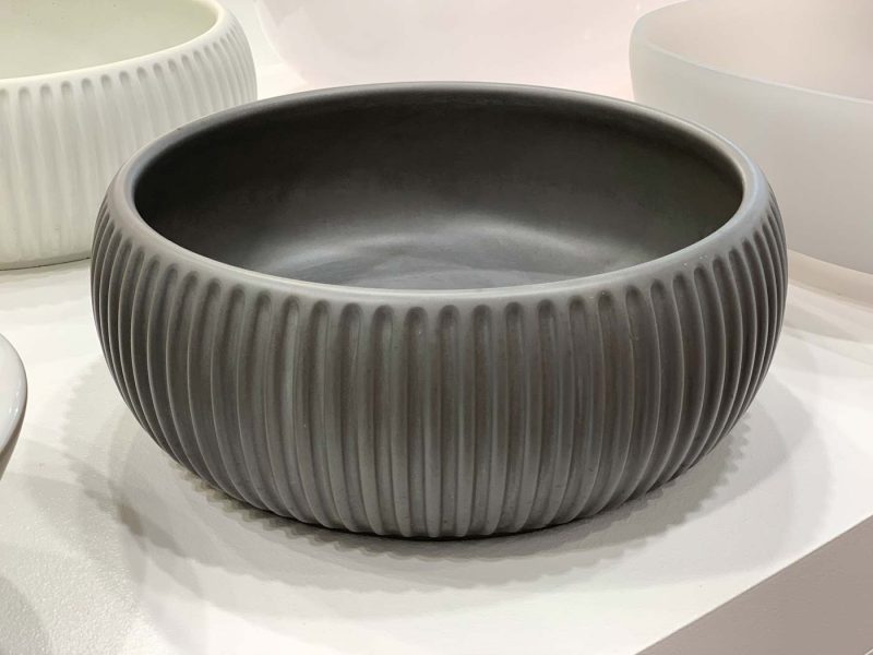 Plissè Round Lavabo ø 40 Grigio cemento