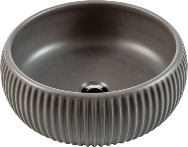 Plissè Round Lavabo ø 40 Grigio cemento