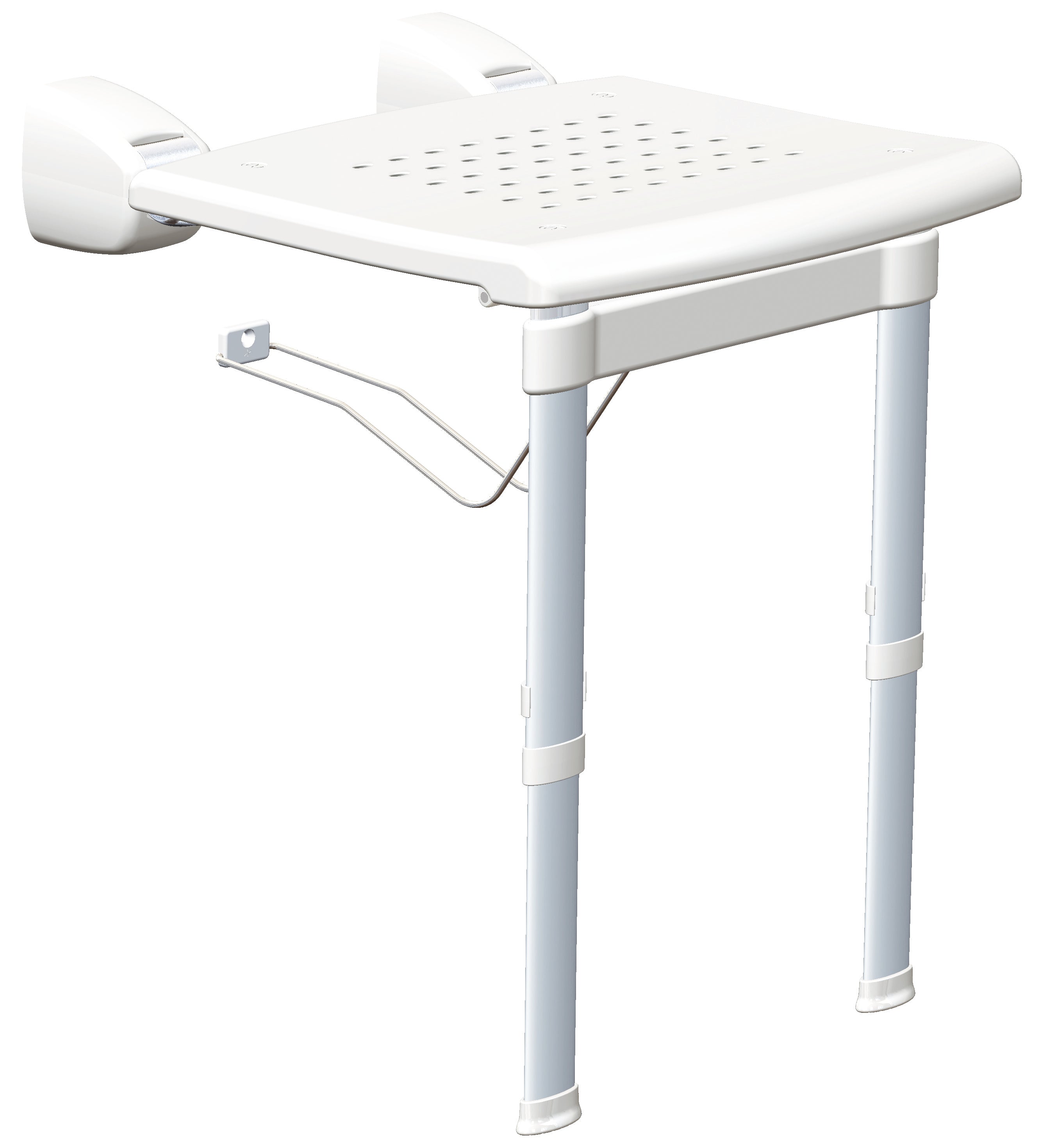 Sedile da muro ribaltabile con gambe