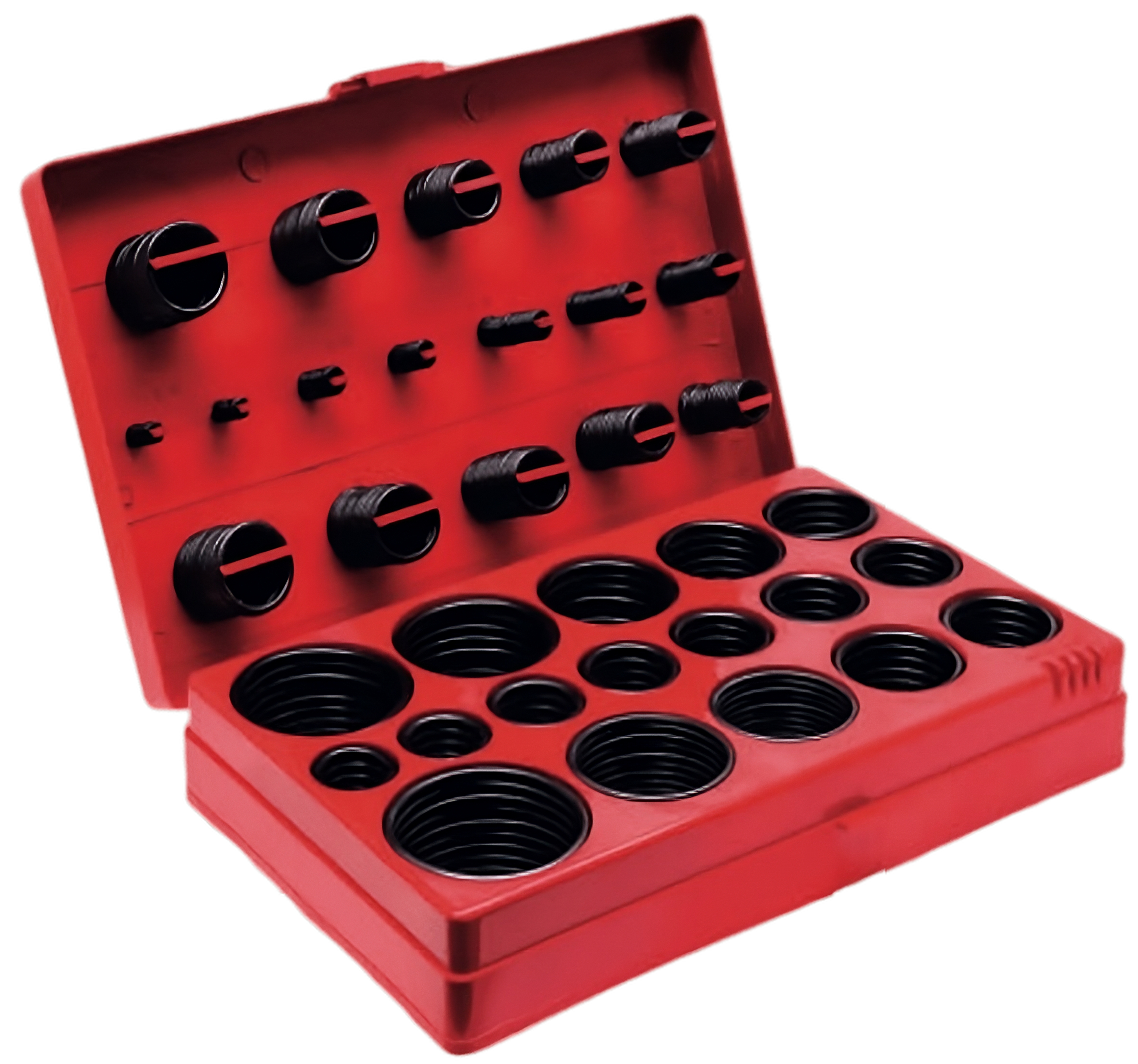 Scatola con 419 pezzi assortiti di O'Ring in NBR 70 shore