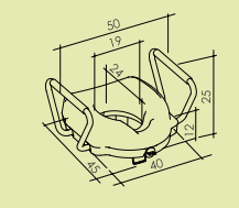 Alzawater universale con fermo a vite centrale e braccioli fissi