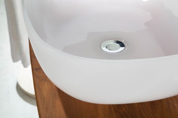 Snob 2.0 Lavabo in resina Bianco 55 x 40 x 16 h cm