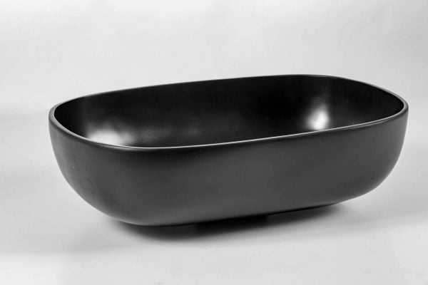 Snob 2.0 Lavabo in resina Nero 55 x 40 x 16 h cm