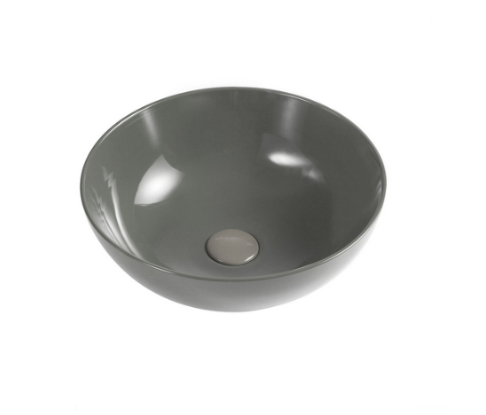 Lavabo da appoggio in ceramica grigio 38,5 cm MOD. LVA02