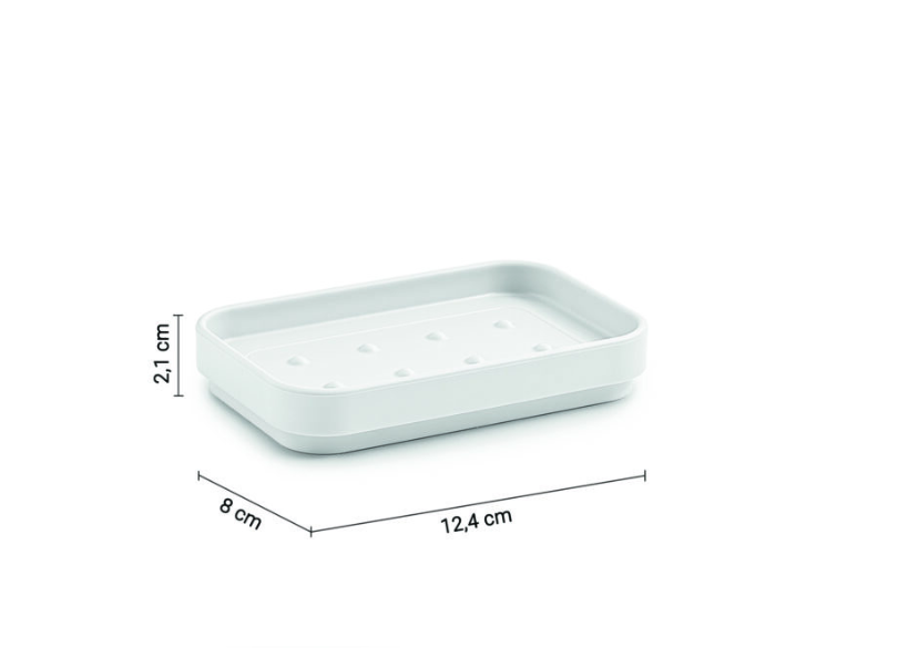 Porta sapone bianco matt "Seventy matt"