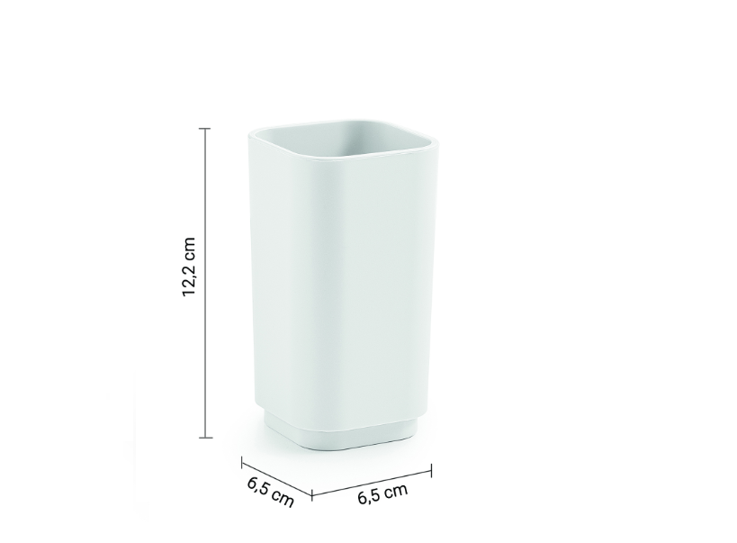 Portaspazzolini bianco matt "Seventy matt"