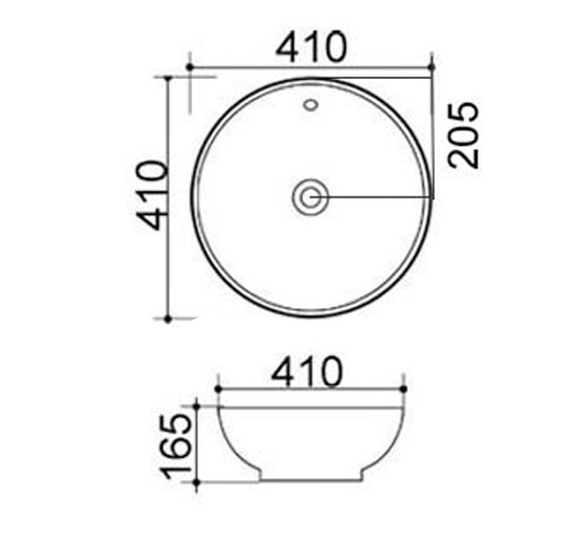 Lavabo in ceramica bianco 41 X 16,5 cm MOD. LA32