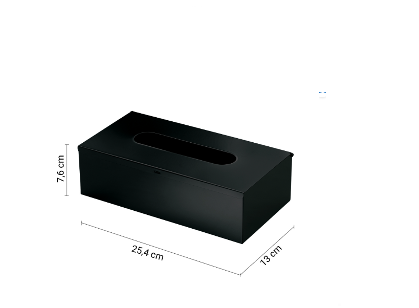 Porta fazzoletti nero matt