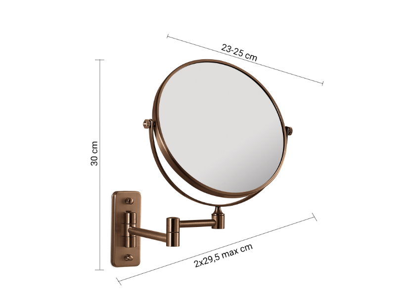 Specchio ingraditore oro rosa "Gaia"