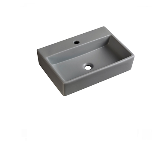 Lavabo da appoggio grigio opaco in ceramica MOD. LVM04