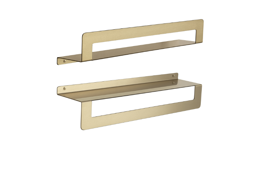 Mensola oro matt con porta asciugamani cm 50 "Cleo"