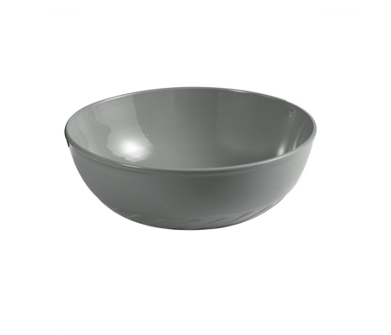 Lavabo da appoggio slim in ceramica grigio diam. 40 cm MOD. LVA04