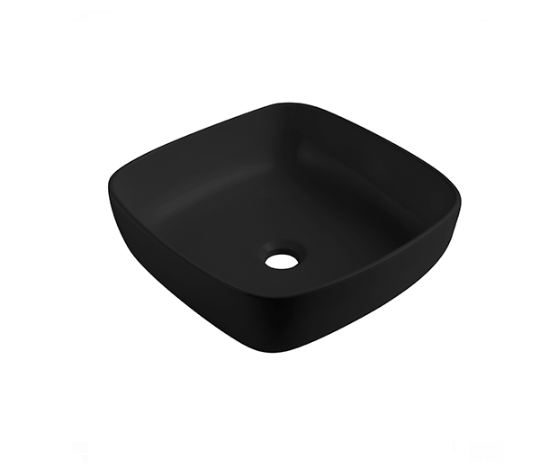 Lavabo da appoggio nero opaco in ceramica diam. 40 x 40,5 cm MOD. LVM03