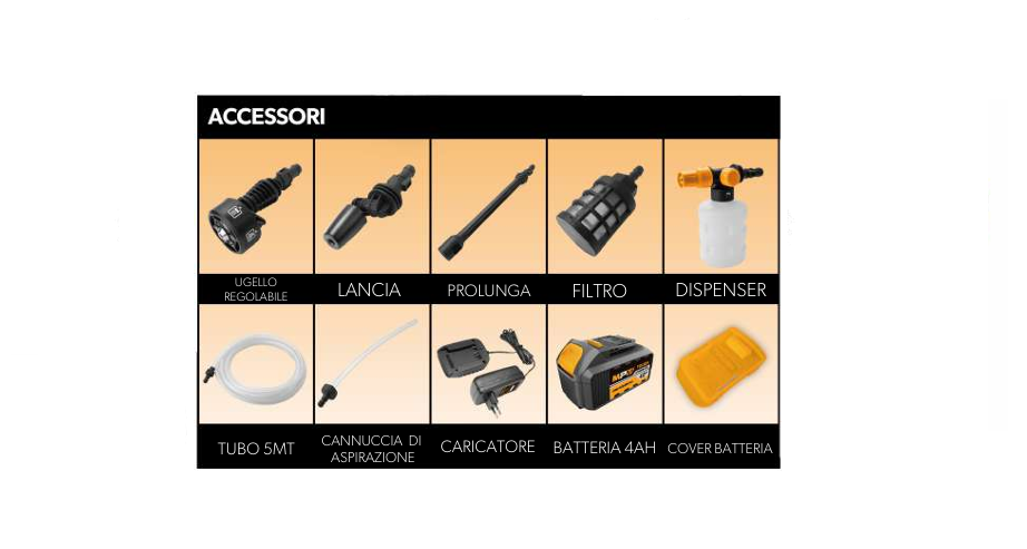 Idropulitrice a batteria 20v serie mp20v "Tolsen"