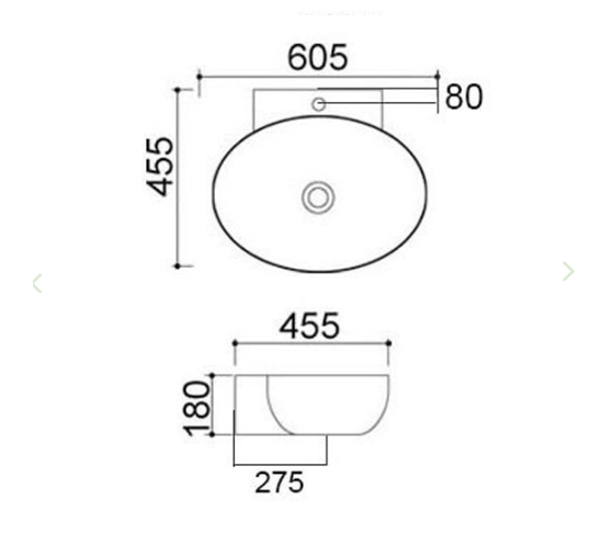 Lavabo in ceramica bianco 60.5 X 45.5 cm MOD. LA39