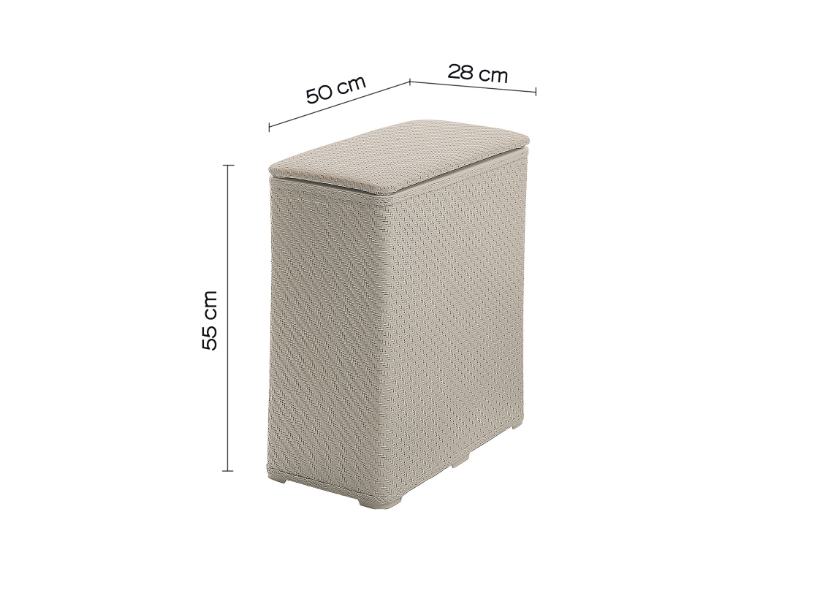 Portabiancheria beige 70 lt "Ambrogio"