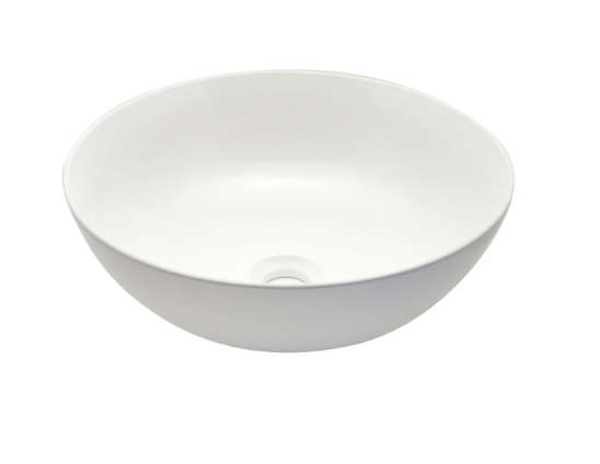 Lavabo da appoggio bianco in ceramica diam. 38,5 cm MOD. LVM02