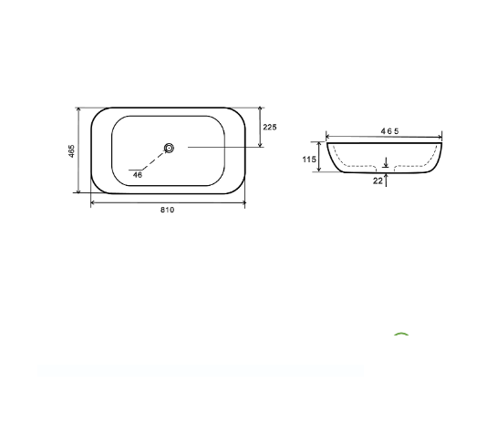 Lavabo in ceramica bianco 81 X 46,5 cm MOD. LA68