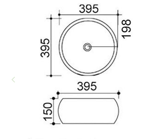 Lavabo in ceramica bianco 39.5 X 15 cm MOD. LA37
