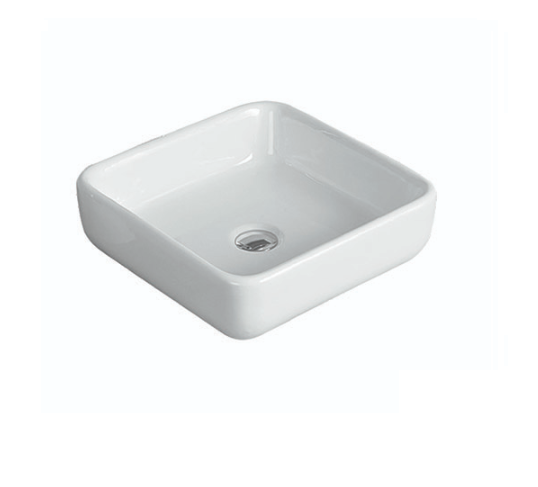 Lavabo in ceramica bianco 40 X 40 cm MOD. LA66