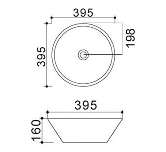 Lavabo in ceramica bianco 39,5 X 16 MOD. LA25