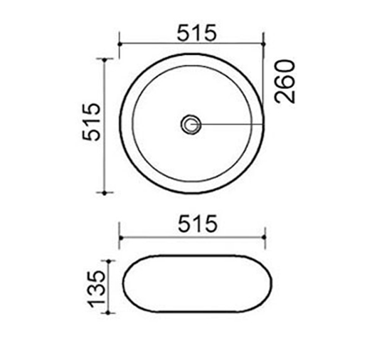 Lavabo in ceramica bianco 51,5 X 13,5 cm MOD. LA31