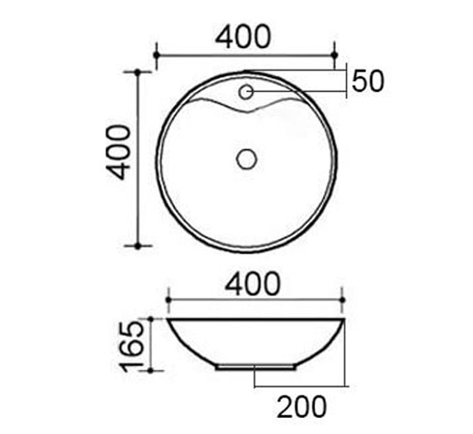 Lavabo in ceramica bianco 40 X 16,5 cm MOD. LA30