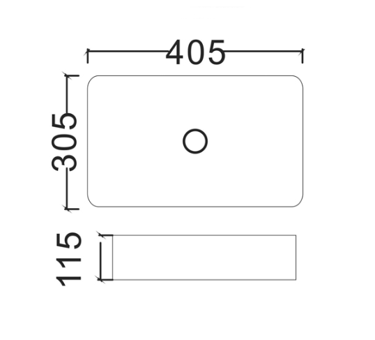 Lavabo in ceramica bianco 40.5 X 30.5 cm MOD. LA49