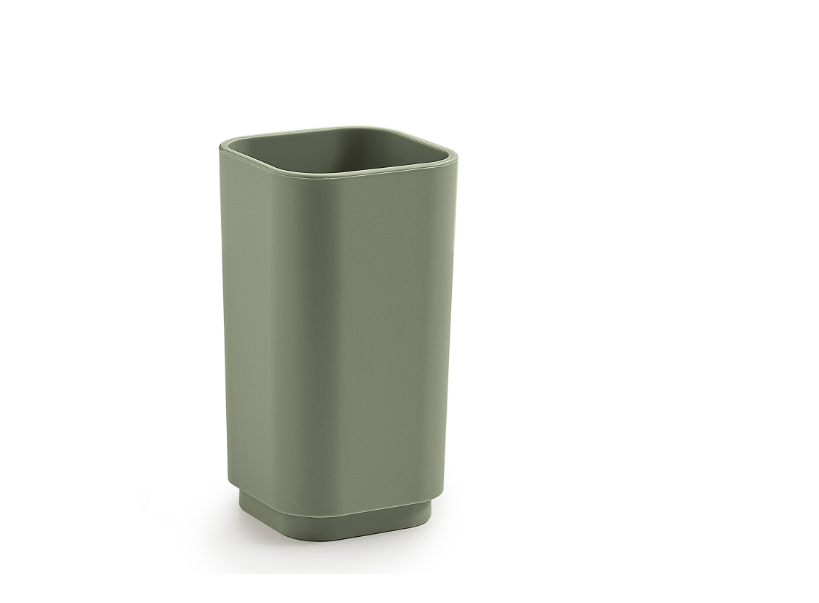 Portaspazzolini verde salvia matt "Seventy ekopla' "