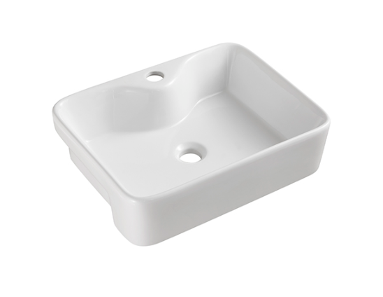 Lavabo semincasso bianco opaco in ceramica MOD. RSI03
