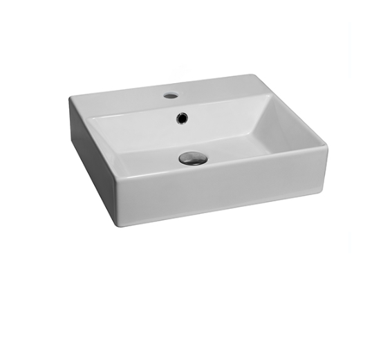 Lavabo in ceramica bianco 50 X 42 cm MOD. LA64