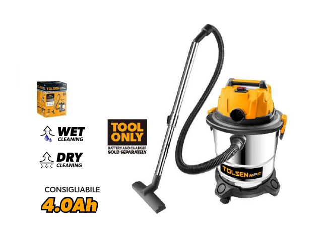Bidone aspirapolvere e liquidi a batteria "Tolsen"