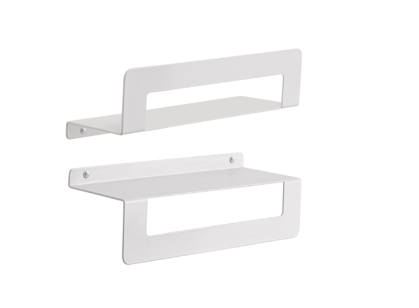 Mensola bianco matt con porta asciugamani cm 30 "Cleo"