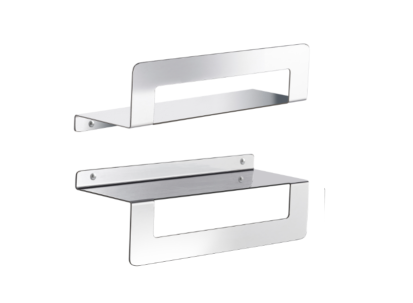 Mensola cromata con porta asciugamani cm 30 "Cleo"